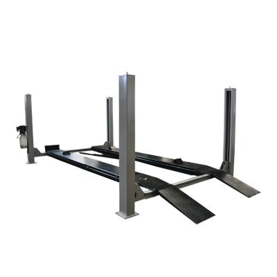 China Maintanence Automatic Four Post Alignment Lift CE Certificate With Rear Sliding Plate To Do Wheel Alignment for sale