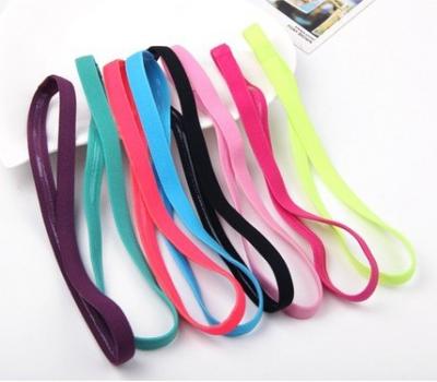 China Non-Slip Hair Band Yoga Sports Accessories Polyester Soccer Football Hair Rope Candy Colored Sports Headband for sale