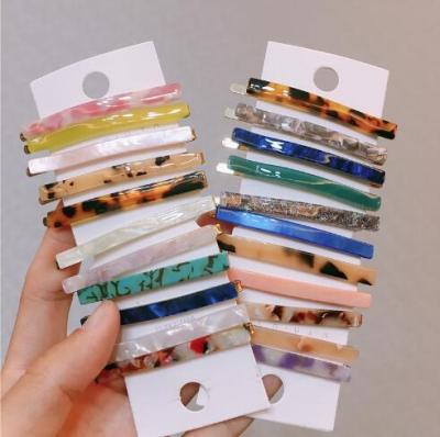 China Korean and Japanese Style Acrylic Acetate Bar Hair Clip, Hair Pin Legs Hairpin Clips for sale