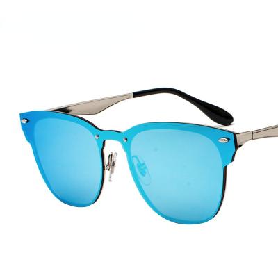 China New Box Personality Rectangle Sunglasses One-Piece Frameless Sunglasses Driving Fashionable Colorful Sunglasses for sale