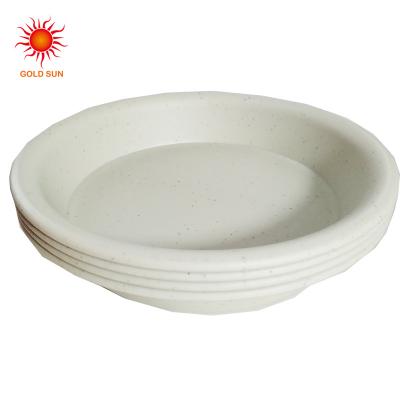 China Plant CLASSIC Plastic Potted Saucer With Thick White Gray Plastic Resin Flowerpot IR Resin Flowerpot Tray Breathable Mini Tray Saucer for sale