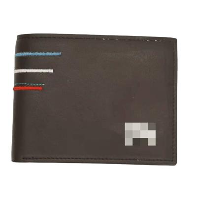 China Manufacturer Men Genuine Leather Wallet Small Size Gift One Pieces Money Cash Wallet Purses for sale