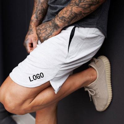 China QUICK DRY Cotton Sports Shorts For Mens Casual Logo Mens Bodybuilding Shorts Sweatpants Custom Made Mens Fitness Training Gym for sale