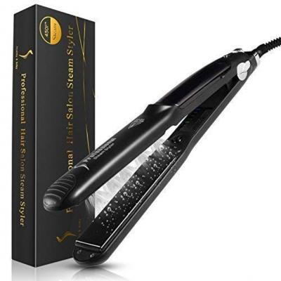 China Professional Heat Adjustable Settings Hair Styling Portable Ceramic Hair Straightener Styling Machine Flat Iron Steam Hair Straighteners for sale