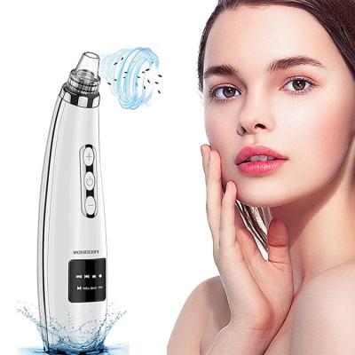 China Black Head Electric Vacuum Suction Blackhead Remover Facial Beauty Facial Pore Deep Cleansing 5 in 1 Blackhead Remover Vacuum for sale