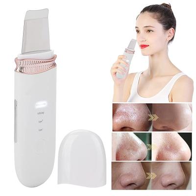 China Portable Facial Massager DEEP CLEANING Dead Skin Peeling Remover Sonic Spatula Blackhead Ultrasonic Cleansing Face Skin Scrubber for sale