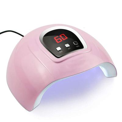 China 30S/60/90S 54w UV led nail lamp dryer with 18pcs beads led display nail gel polish beauty salon nail dryer for sale