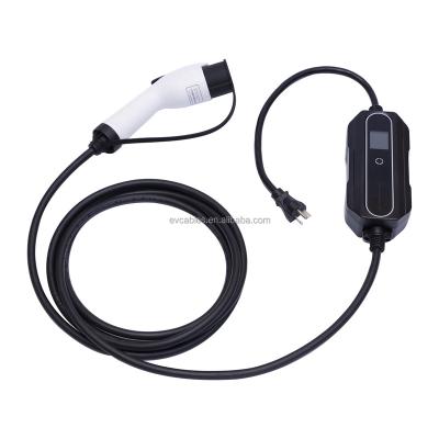 China Voltage Monitoring SAE J1772 32A 380V Car Charging With Schuko Plug Type 1 level 2 Portable Ev Charger for sale