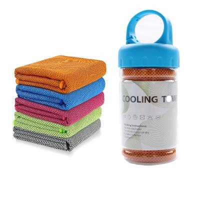 China Custom Compressed Microfiber Towel Hand Gym Towel Sports Cooling Quick Dry Towel Small for sale