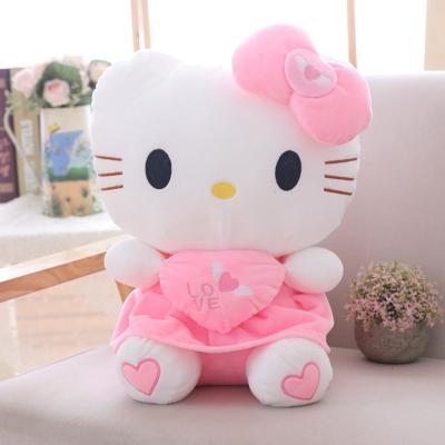 China Cute Gift Pink Skirt With Pillow Hello Kt Cat Plush Toy Sleeping Kitty Cat Plush Doll Girl Bed Love Hello for sale