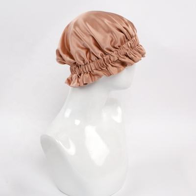 China Designer Verified Luxury Style 19mm 100% Pure Silk Satin Hair Bonnet Sleeping Hair Silk Hoods For Long Hair for sale