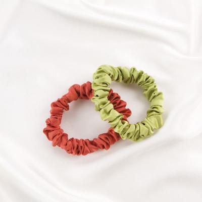 China High Quality Silk Hair Scrunchies Fashion Hair Accessories Skinny Big Size For Girls for sale