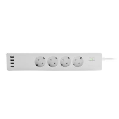 China Home Office Electronic 4AC+4 USB Residential/Multi-Purpose Power Strip Extend Protector EU Plug Hargers Extension Smart WiFi Socket for sale