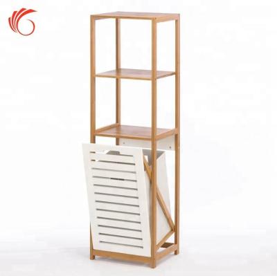 China Foldable Bamboo Basket Shelf for sale