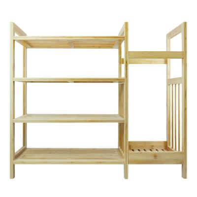 China (Other) 100%Moso 4-Tier Adjustable Bamboo Shoe Rack With Shop Living Room Furniture for sale