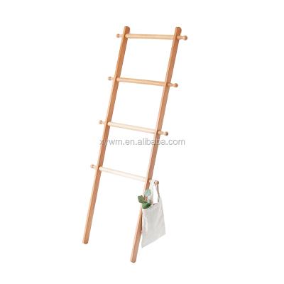 China Fashion Four-Row Ladder Bamboo Towel Rack for sale