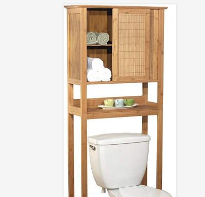 China Sustainable Bathroom Shelf Over Toilet With 2-Tier Storage Shelves Rack Organizer For Bathroom Space Saver for sale