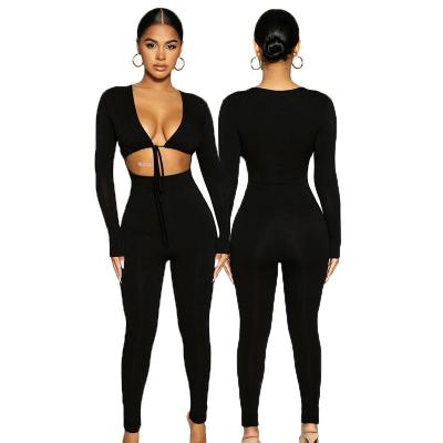 China Summer Women's Long Jumpsuit Halter Romper Workout Sportswear Backless Sexy Sleeveless Jumpsuit Jumpsuit for sale