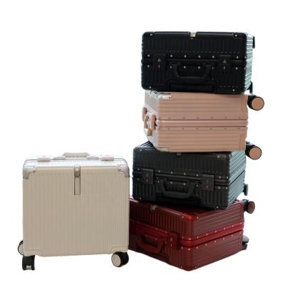 China PopularFashionable Fashion President PC Trolley Travel Suitcase Aluminium Luggage for sale