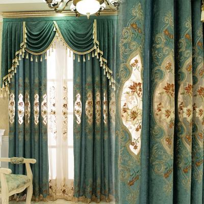 China Blackout Classic Customized Luxury Embroidery Curtain and Drapery Set for sale