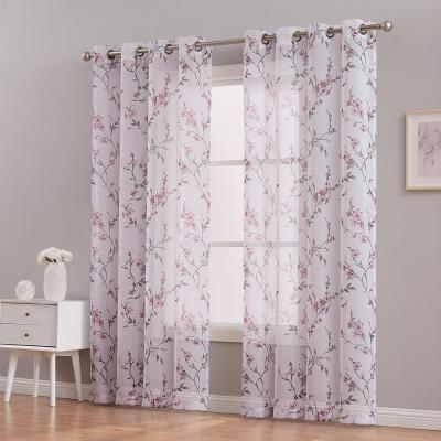 China Modern Ready To Ship Germany Floral Printed Sheer Curtain Fabric Sheer Curtain For Sleeping Room for sale