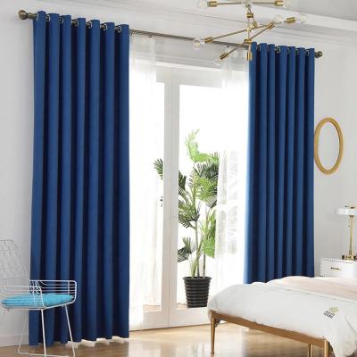 China Blackout Stock Curtains Blackout Window Panel With Grommet Curtain Prepared For Living Room European for sale