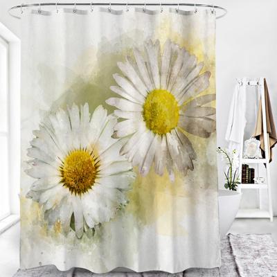 China Modern New Arrival Insulated 3D Printed Designs Bathroom Water Proof Coated Shower Curtain for sale