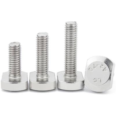 China HEX Chaoyou Stainless Steel M6 M8 M10 Din186 T Head Square Neck Bolts For Aluminum Profile for sale