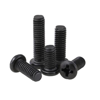 China Pan Phillips Screws Cross Flat M2/m2.5/m3/m4*3/4/5/6/8/10/12/16/20/30mm/Metric Black Finish Machine Screw Pan Head Thread Bolt -B for sale