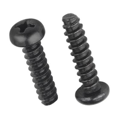 China Pan Factory Price M4 Steel Black Oxide Pan Head Cross Recessed Self Tapping Devices Mini Screws For Pc Small for sale