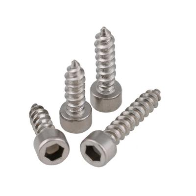 China HEX 304 Stainless Steel Hex Socket Screw Wood Hexagon With Cylindrical Head Self Tapping Screw HA3*10 for sale