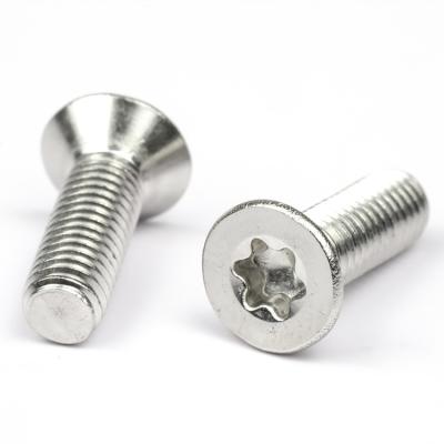 China 304 Stainless Steel M2 M2.5 M3 M3.5 M4 Flat Hand Tighten Anti-theft Torx Flat Head Machine Screws for sale