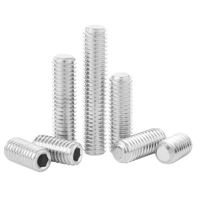 China 316 Stainless Steel DIN913 Hexagon Socket Flat Point Flat Headless Set Screw M3 M4 M5 M6 M8 M10 M12 M14 M16 For Door Handle for sale