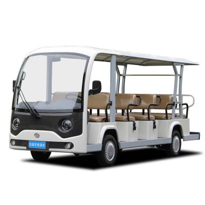 China 14 Pass L114D Small Bus Golf Battery Wholesale Passenger Electric Sightseeing Mini Car Electric Car Open for sale