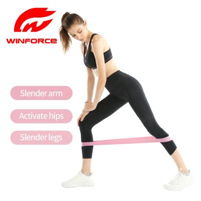 China Custom Fitness Eco-friendly Logo Printed Yoga Gym Exercise For Legs Glutes Booty Hip Cloth Resistance Bands for sale