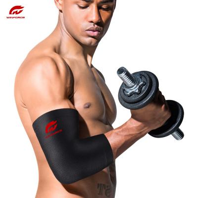 China Adjustable Elasticity Breathable Fitness Munequeras Gym Elbow Support Brace Weightlifting for sale