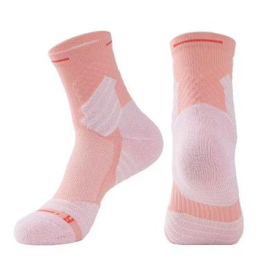 China Breathable Real combat professional training elite men's mid-tube socks boys long tube youth children towel bottom sports basketball socks for sale