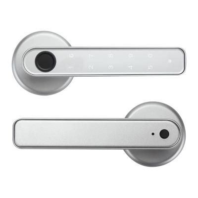 China Modern Simplicity Fingerprint Locks Electronic Locker Home Apartment Finger Touch Screen Handle TTlock Trading Room Smart Door Lock With Tuya for sale