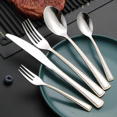 China Sustainable Luxury High Quality Elegant Wedding Cutlery Set Stainless Steel Flatware Set for sale