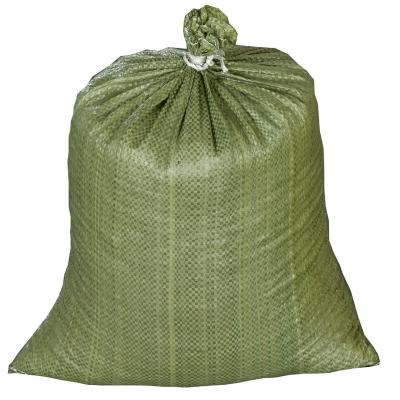 China Green Recyclable PP Woven Sack Sack For Rice Flour Food Wheat 40kg 50kg 100kg Polypropylene Woven Sack for sale