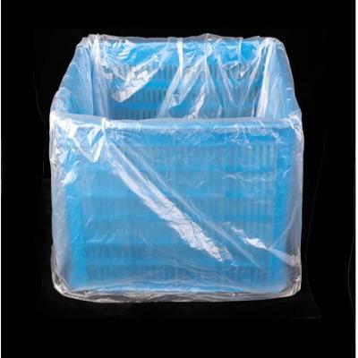 China Disposable Big Square Bottom PE Clear Master Cardboard Liner Bag For Storage for sale