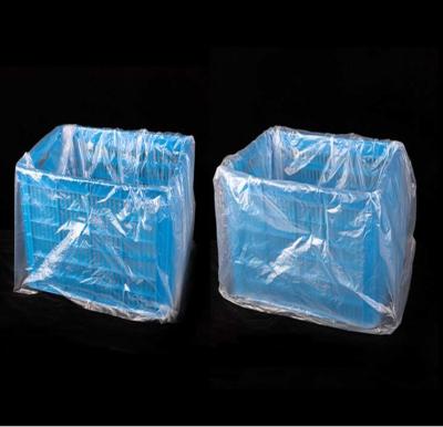 China Disposable Large Trash Bin Liner Contractor Heavy Duty Clear Cardboard Box Liner Pe Plastic Bag for sale