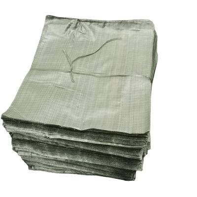 China Recyclable Green Recycled PP Woven Bags For Packaging Construction Waste Building Rubbish Sand Food for sale