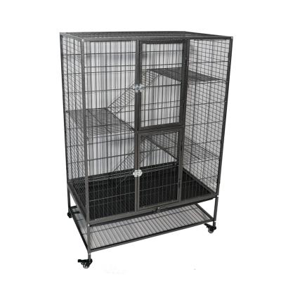 中国 Folding double metal wire cat cage 販売のため