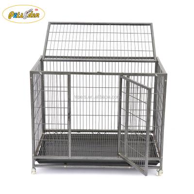 中国 Newest Pet Heavy Duty Large Folding Wire Pet Cage For Dog Cat House Metal Dog Crate 販売のため