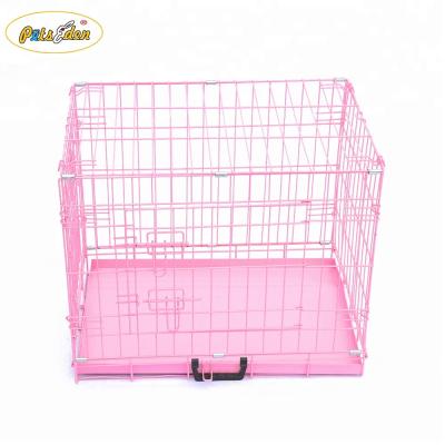 中国 Collapsible and easy to carry multi-size metal pet cage dog cage 販売のため