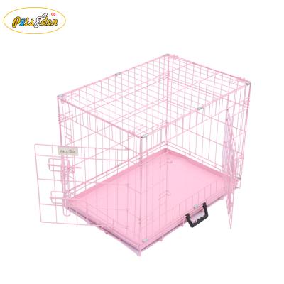 中国 High Quality Foldable Large Dog Cages Crate Metal Dog Kennels For Dogs 販売のため