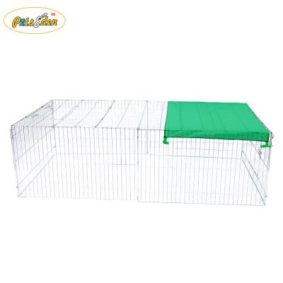 China Wholesale Iron Wire Foldable Metal Rabbit Hutch With Cover for sale