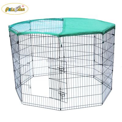 China High Quality Rabbit Hutch Fence Pet Play Pen Exercise Cages 8 Panel Metal Dog Pet Playpen for sale