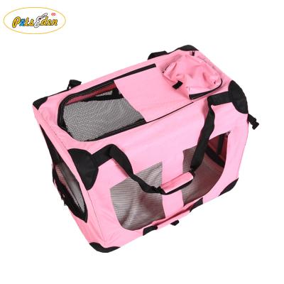 China Wholesale Portable Soft Pink Pet Carrier For Dog Travel Bag Crate for Dog for sale